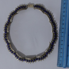 Colier argint cu lapis lazuli -6077 foto