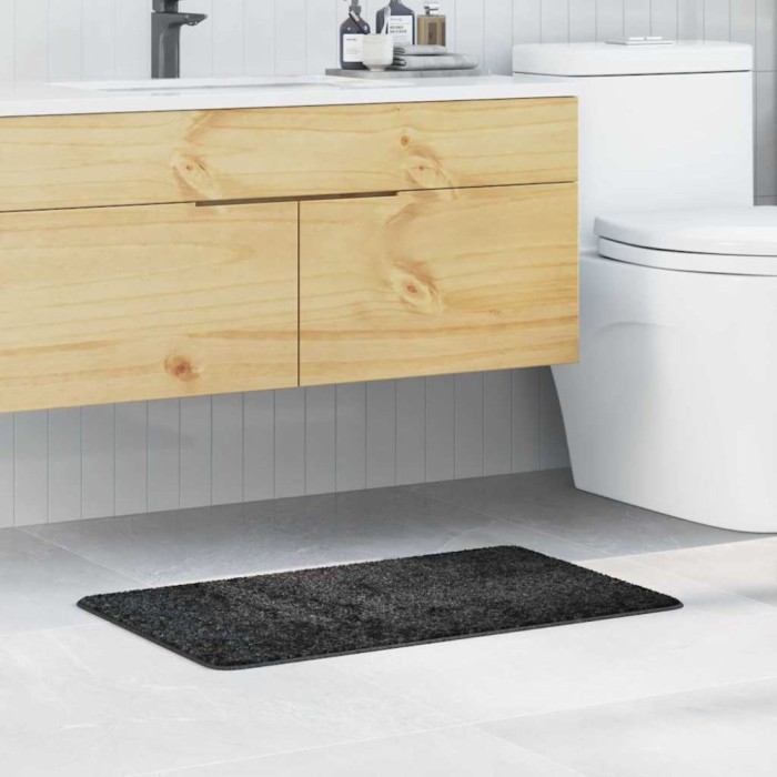 vidaXL Covoraș de baie Gri &icirc;nchis 50 x 80 cm Polipropilenă