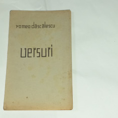 ROMEO DASCALESCU - VERSURI cu o dedicatie a autorului Ed.1941