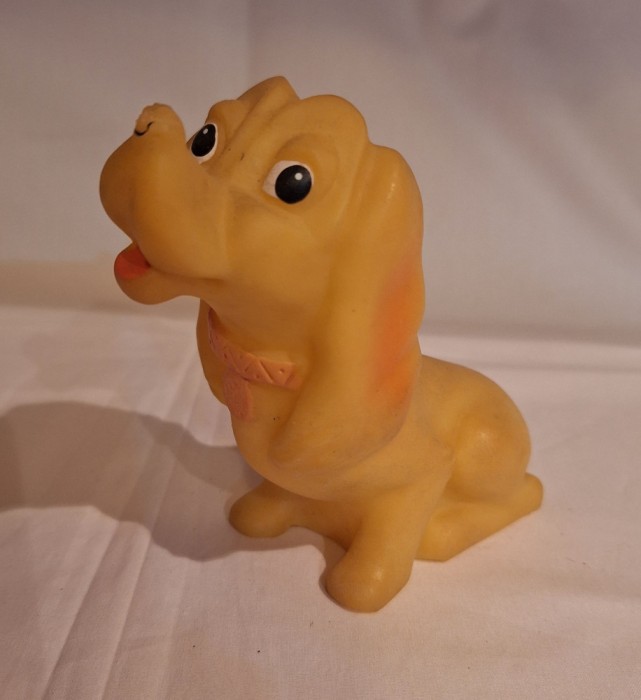 CATEL - figurina din cauciuc - Jucarie rara Aradeanca anii 1970
