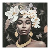 Cumpara ieftin Tablou canvas Beauty Africa 80x3x80 cm