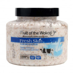 Scrub pentru ten si corp cu Lapte de Vaca, Ingrediente 100% Naturale, Fruit of the Wokali Fresh Skin, 500 g foto