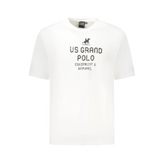 U.S. Grand POLO Tricou barbati cu imprimeu din bumbac, regular fit, alb, XL