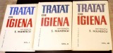 Tratat Igiena Sergiu Manescu Vol. 1-3, Editura Medicala 1984, Medicina, Hardcover, Romana