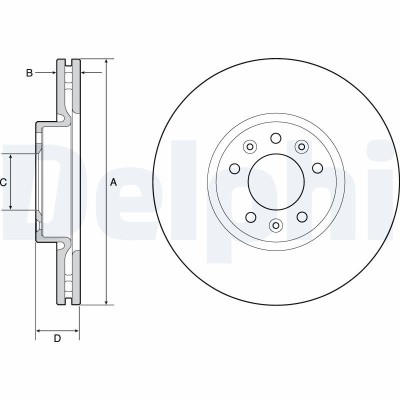 DELPHI BG4805C Disc frana foto