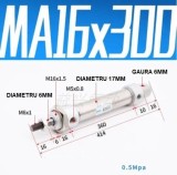 Cumpara ieftin Cilindru pneumatic otel inoxidabil diametru cilindru 16mm cursa de 300mm MA16X300 CH1562, Oem