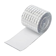 Banda Adeziva din Oglinda, Dimensiune 4 x 100 cm, pentru Home Design si Decor Obiecte, 1024 Bucati, Culoare Argintiu, CBD CORAL BEST DEALS 100 g 100 g