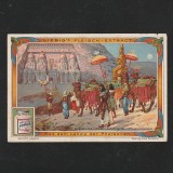 Reclama Litografie &ldquo;Ausdem Lande der Pharaonen - Statuia lui Osiris la templul din Ipsambul&rdquo; 1900