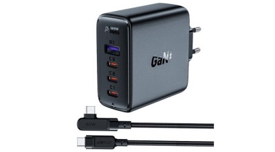 Acefast A37 &amp;Icirc;ncărcător de perete PD100W GAN, 4x USB, 100W (negru) foto