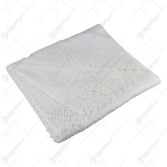 Fata de masa traditionala din bumbac, ovala, 160&times;130 CM, Alb
