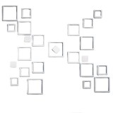 Cumpara ieftin Set 24 Oglinzi Acrilice si Autocolante, pentru Decorarea Peretilor, Premium CBD CORAL BEST DEALS Argintiu 20 cm 20 cm 20 cm Argintiu 24 x stickere dec