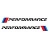 Set 2 Stickere Auto BMW M Performance Negre, Praguri/Uși, PVC, 27cm x 2cm, Rezistente UV