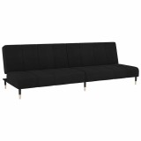 Cumpara ieftin Canapea extensibila cu 2 locuri, negru, catifea