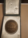 Medalie Rară Liceul Mihai Viteazul București Centenar 1865-1965 Tombac + Cutie