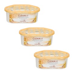 Set 3 absorbante umiditate Clean Air, suprafata 35 mp, 3 x 100 gr, aroma vanilie