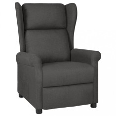 vidaXL Fotoliu rabatabil, gri &icirc;nchis, material textil 340950