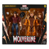 Wolverine 50th Anniversary Marvel Legends Set 2 figurine articulate Logan &amp; Sabretooth 15 cm, Hasbro