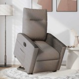 vidaXL Fotoliu electric rabatabil cu ridicare, gri taupe, textil 3324071
