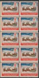 1927 SUA - Bloc de10 vignete de Craciun + Campanie Anti Tuberculoza, TBC, Medical, Nestampilat