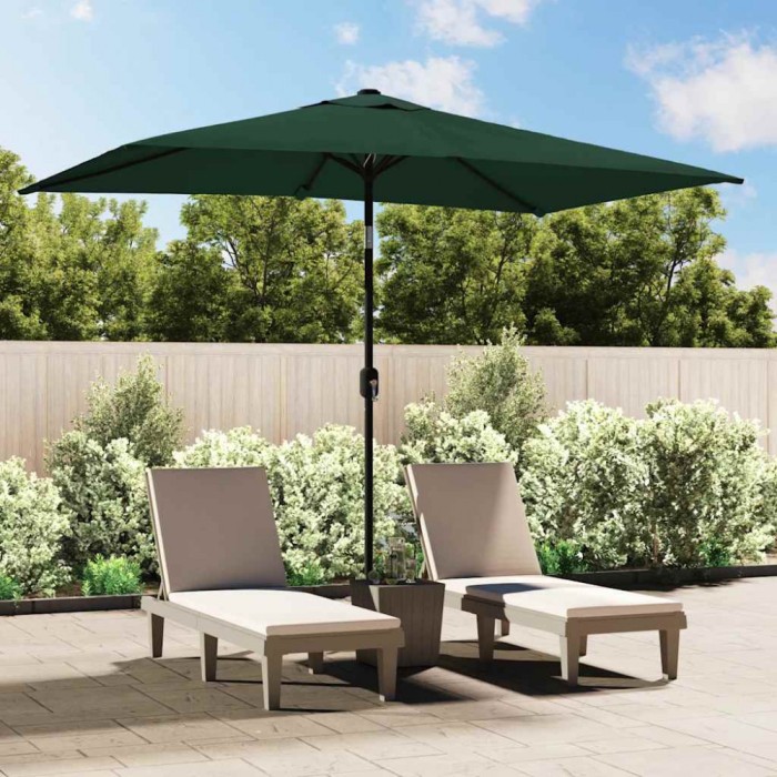 vidaXL Umbrelă de soare dreptunghiulară 200 x 300 cm, Verde 40771