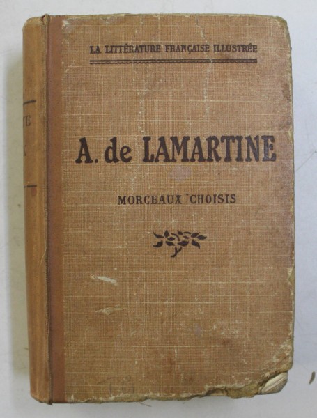 LAMARTINE - MORCEAUX CHOISIS par RENE CANAT , 1926
