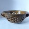 Strecuratoare / strecura ceramica cu 2 toarte, rustica, 21cm diametru x 9cm inaltime