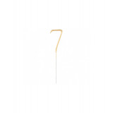 Lumanare Scanteietoare, auriu, 17 cm-Tip Cifra 7