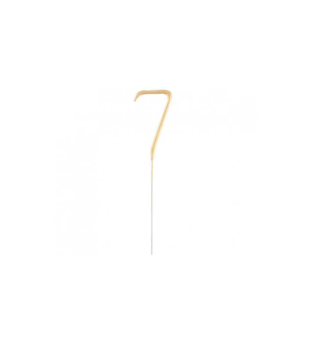 Lumanare Scanteietoare, auriu, 17 cm-Tip Cifra 7