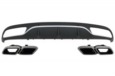 Difuzor Bara Spate cu Ornamente Evacuare Mercedes C-Class C205 A205 Coupe Cabriolet (2014-2019) C63 Design Performance AutoTuning foto
