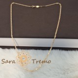 Cumpara ieftin Lantisor unisex placat cu aur 18K Brazilia cu stanta , Linii Fine 50cm
