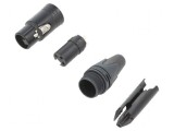 Conector XLR mufă mamă PIN 3 drept pe cablu lipire 16A 14AWG, Neutrik