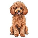 Cumpara ieftin Sticker decorativ, Caine Poodle, Maro, 85 cm, 1203STK-5