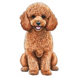 Sticker decorativ, Caine Poodle, Maro, 85 cm, 1203STK-5