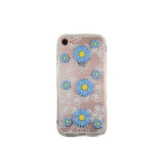 Husa Silicon iPhone 8 iPhone 7 Blue Daisy