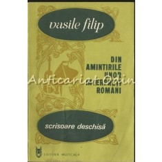 Din Amintirile Unor Interpreti Romani. Scrisoare Deschisa - Vasile Filip