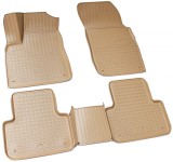 Set de 4 covorase bej cauciuc 3D stil tavita premium pentru Audi Q7, SQ7 din 2015, Volvo