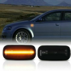 Lampi semnalizare laterala/aripi LED fumurii pentru Audi A4 B6, B7, A6 C6, A3 8P+sportback