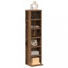 Dulap CD/DVD vidaXL Lemn Vechi 21x20x88 cm, Lemn Compozit, Maro, Rafturi Depozitare