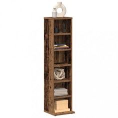 Dulap CD-uri, lemn vechi, 21x20x88 cm, lemn compozit