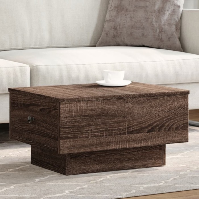 Gossi masuta de cafea, stejar maro, 60x45x31 cm, lemn prelucrat