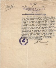 A3629N General Alexandru Saidac, semnătură olografă din anul 1937, pe c&acirc;nd era colonel și comandant al Regimentului 7 V&acirc;nători