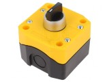 Comutator rotativ 22mm 1 poziție negru 3 poziții