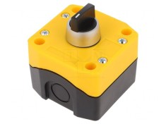 Comutator rotativ 22mm 1 poziție negru 3 poziții