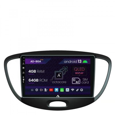 Navigatie Hyundai I10 (2007-2013), Android 13, A-Octacore 4GB RAM + 64GB ROM, 9 Inch - AD-BGA9004+AD-BGRKIT198 foto