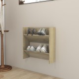 vidaXL Pantofar de perete, stejar Sonoma, 60x18x60 cm, PAL