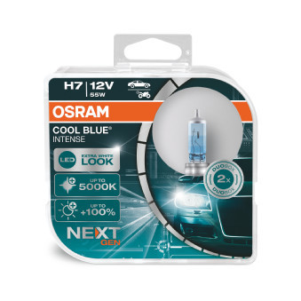 SET 2 BECURI 12V H7 55 W COOL BLUE INTENSE NextGen OSRAM foto