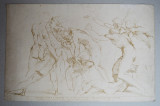 Rafael &quot;Etude pour le tableau de la descente des Sarrazins&quot; gravura 1729-1740, Scene lupta, Cerneala, Altul