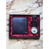 Set cadou bărbați ceas și portofel elegant