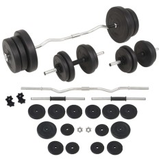 Set de haltere și gantere, 60 kg