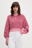 Tommy Jeans pulover din amestec de l&acirc;nă culoarea roz, DW0DW21677